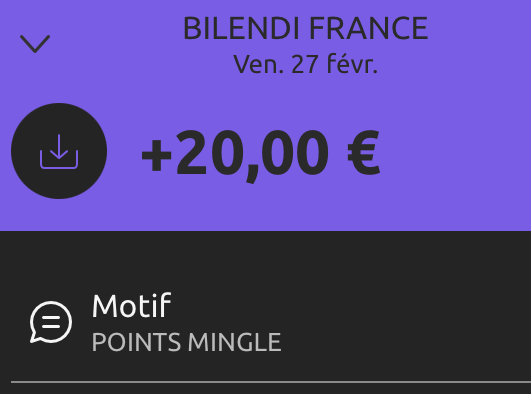 Preuve de paiement Mingle de surlalune