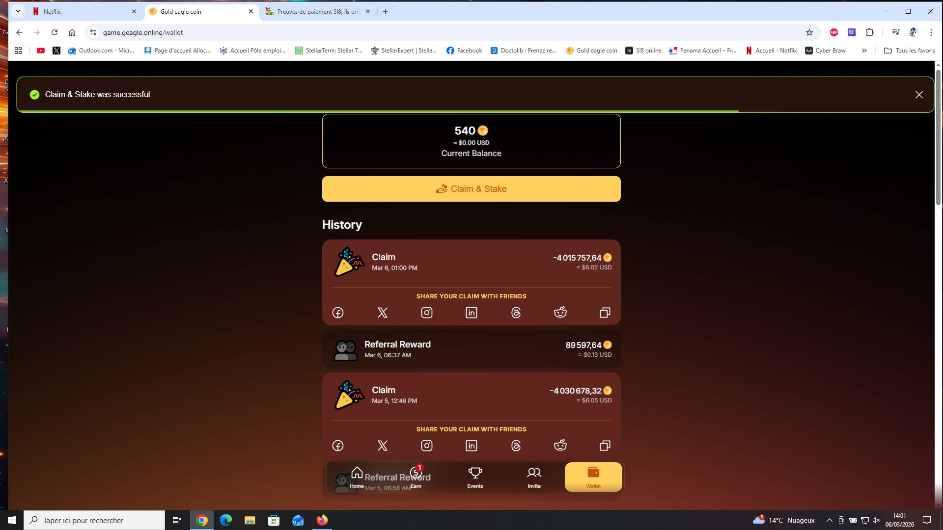 Preuve de paiement Sl8 de Enda