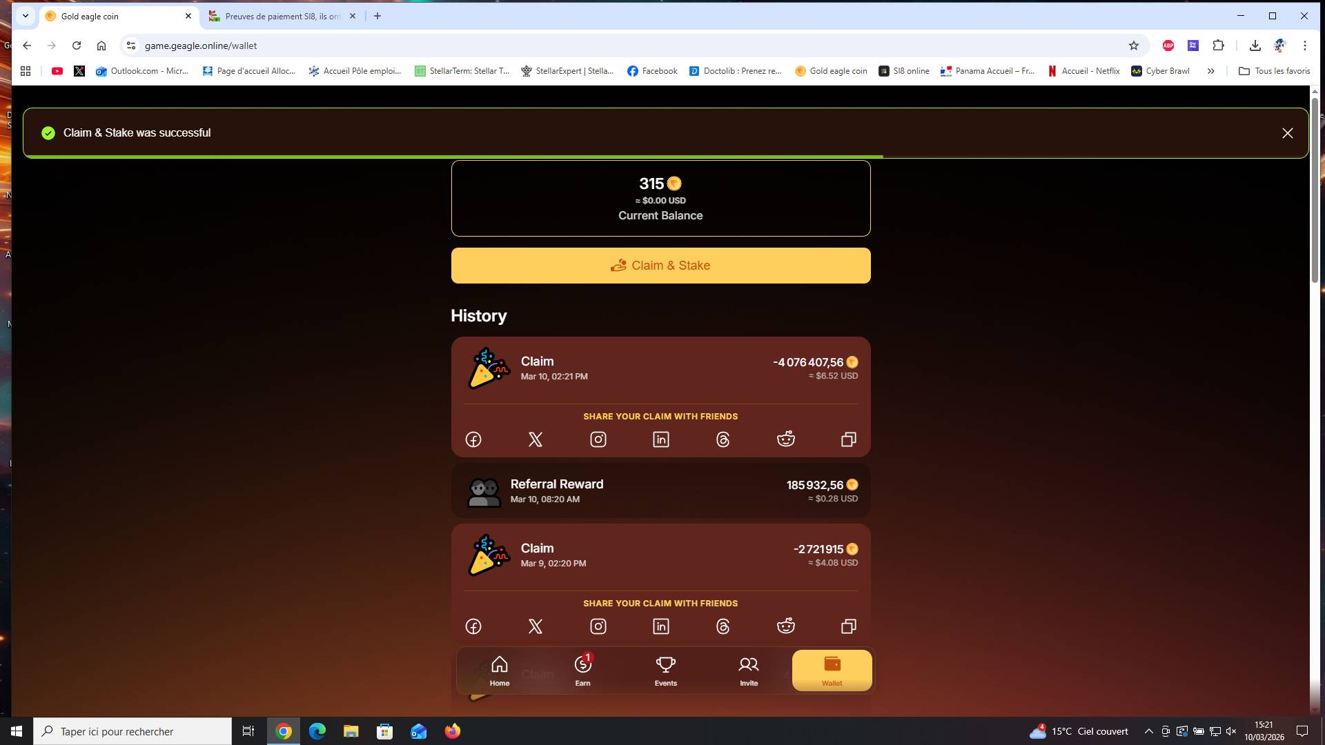 Preuve de paiement Sl8 de Enda