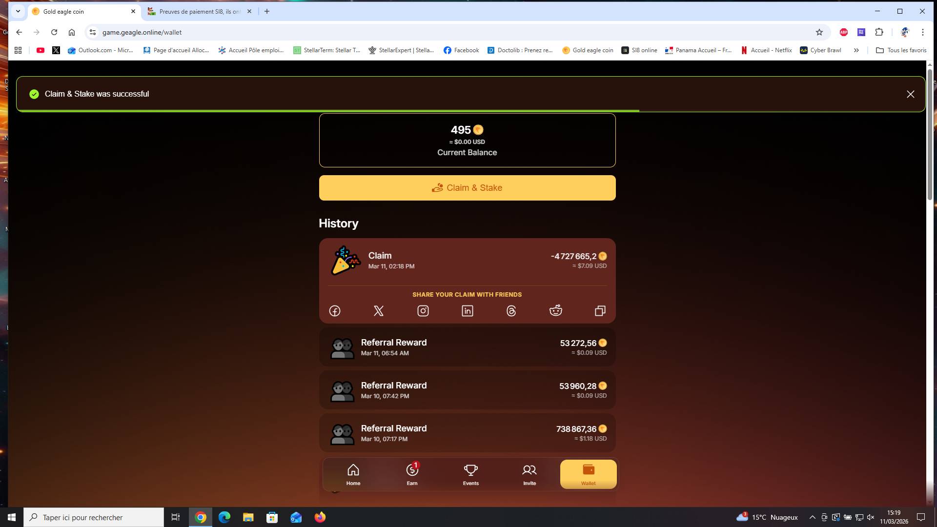 Preuve de paiement Sl8 de Enda