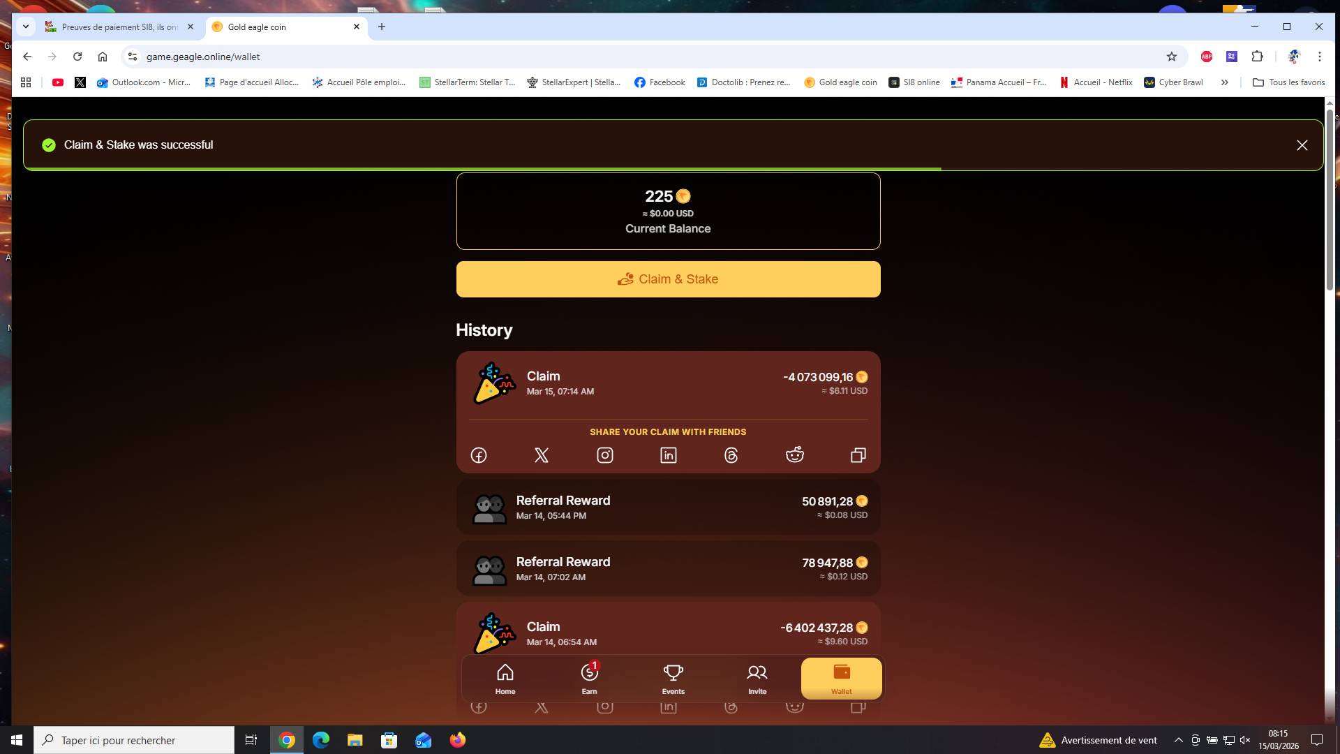 Preuve de paiement Sl8 de Enda