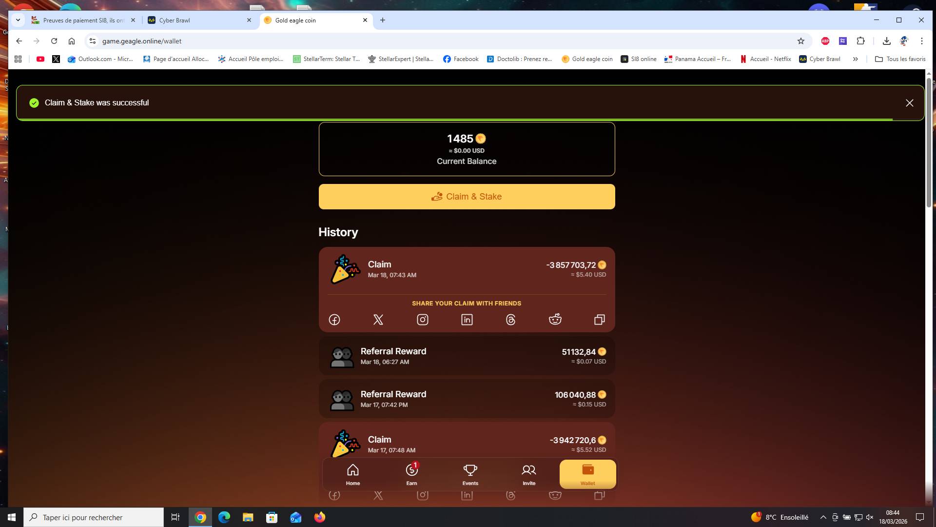 Preuve de paiement Sl8 de Enda