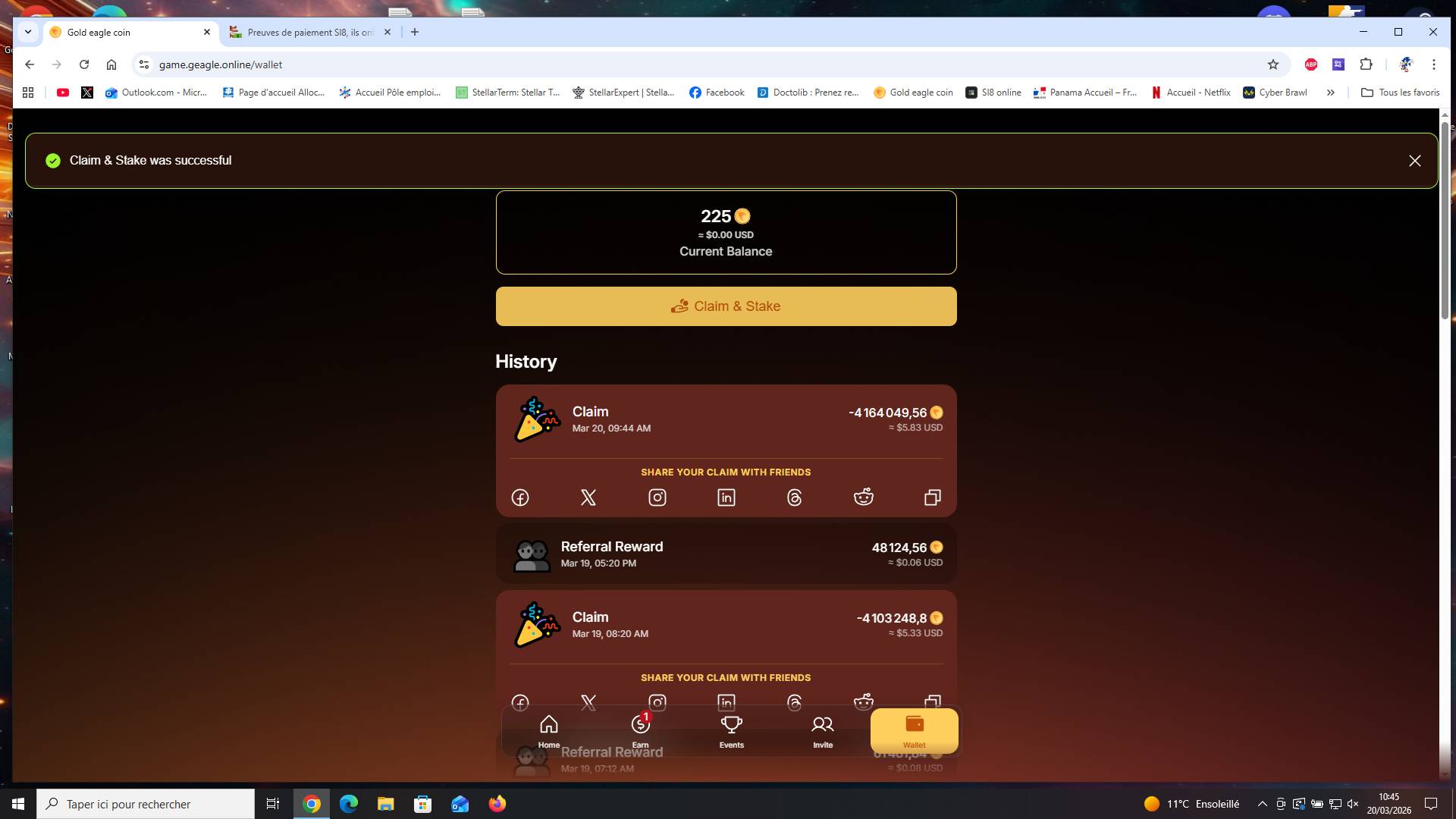 Preuve de paiement Sl8 de Enda