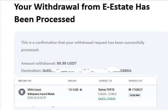 Preuve de paiement E-estate de franckmlm