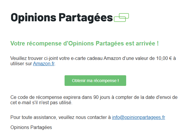 Preuve de paiement Opinionspartagées de surlalune
