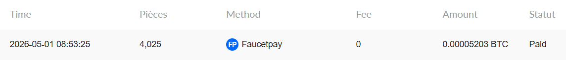 Preuve de paiement Rewardjoy de Clicfoo