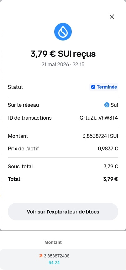 Preuve de paiement Suipick.io de caffrys