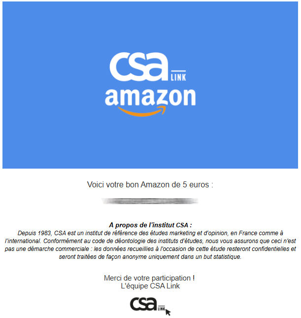 Preuve de paiement CSA Link de surlalune