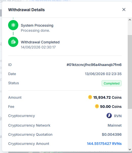 Preuve de paiement Faucetcrypto de Charlas