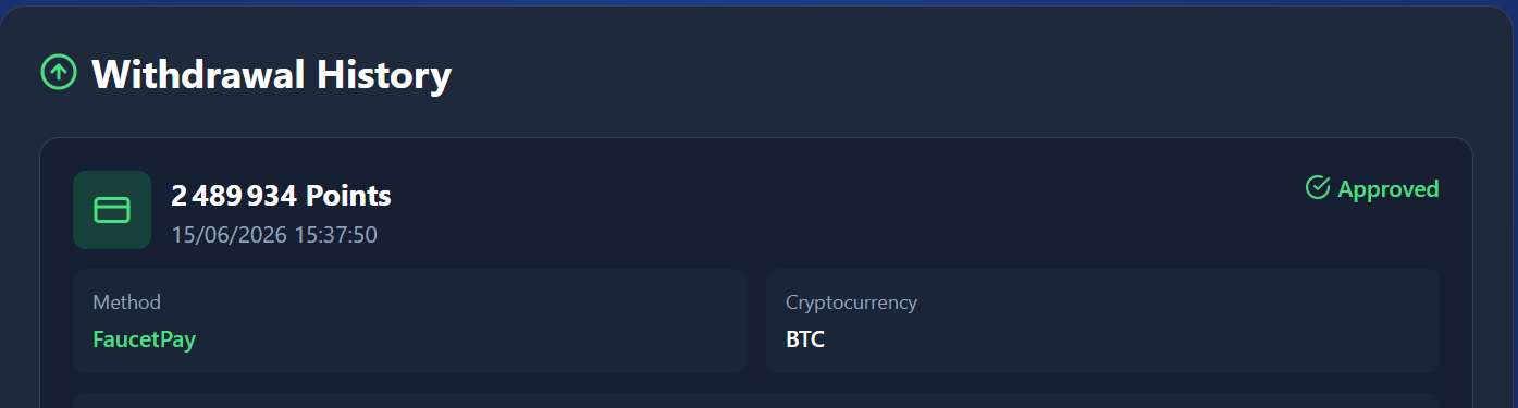 Preuve de paiement Cryptoclick de dragon308
