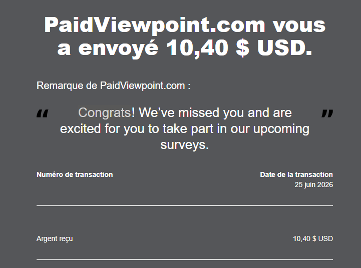Preuve de paiement Paidviewpoint de darkray0110