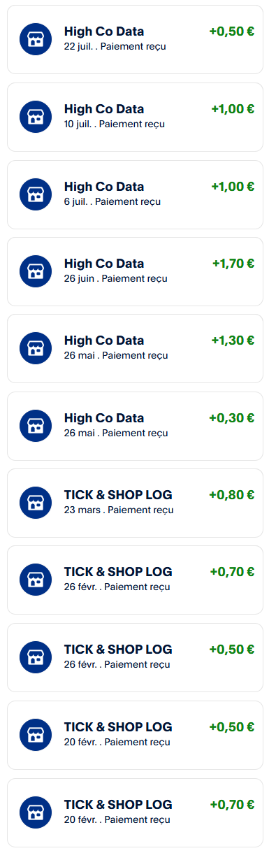 Preuve de paiement Coupon network de surlalune