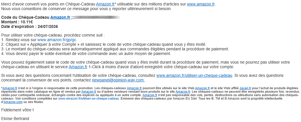 Preuve de paiement Newpanel de surlalune
