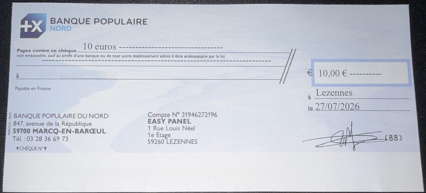 Preuve de paiement Easy panel de darkray0110