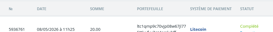 Preuve de paiement Teaserfast de daoud