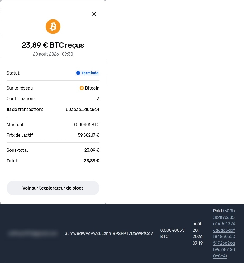 Preuve de paiement Freebitcoin.io de caffrys