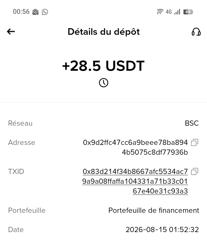 Preuve de paiement Hypercodex de Bevoc