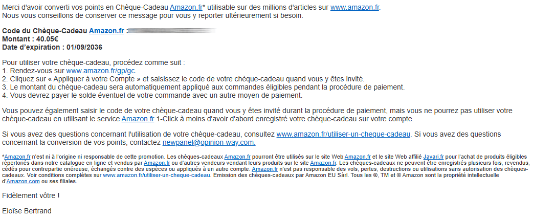 Preuve de paiement Newpanel de surlalune