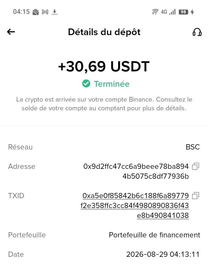 Preuve de paiement Hypercodex de Bevoc