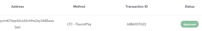Preuve de paiement Vie faucet de daoud