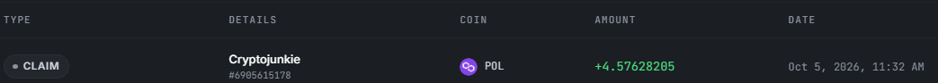 Preuve de paiement Crypto junkie de Clicfoo