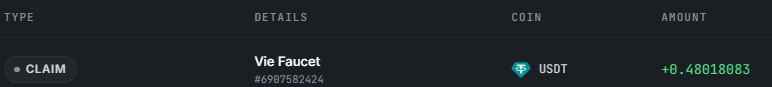 Preuve de paiement Vie faucet de Clicfoo
